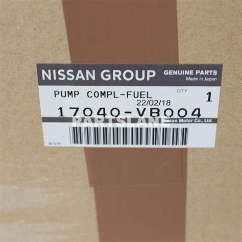 17040 VB004 Nissan OEM Genuine PUMP COMPL FUEL EBay