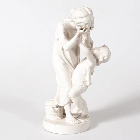 FIGURIN Gustavsberg Parian Mor Och Barn 1800 1900 Tal Keramik