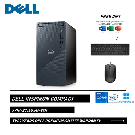 Dell Inspiron Compact 3910 27165SG W11 Desktop PC I7 12700 16GB