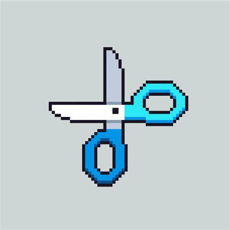 Pixel Art Illustration Scissors Pixelated Scissors Tools Scissors