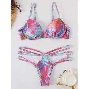 Emmiol Free Shipping Push Up Underwired Bikini Set Beetroot Purple