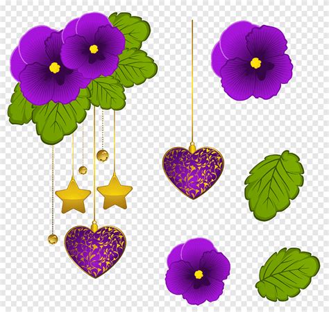 Violet Decorative Element S Purple Herbaceous Plant Png Pngegg