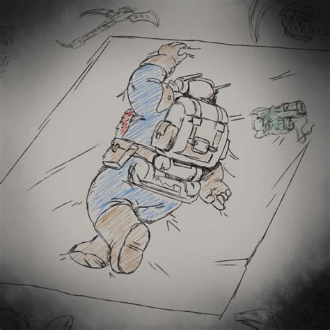 Fanart I Drew Of A Scout Dying In A Glue Trap Rdeeprockgalactic