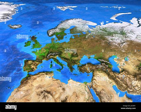 Europe Map And Satellite Image Images