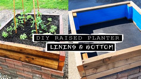 DIY RAISED PLANTER BOX How To Add Waterproofing Liner And Bottom