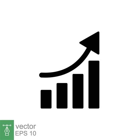 lucro crecimiento icono sencillo sólido estilo creciente barras