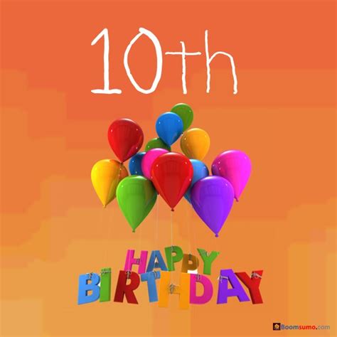 Happy 10th Birthday Wishes Messages Quotes BoomSumo