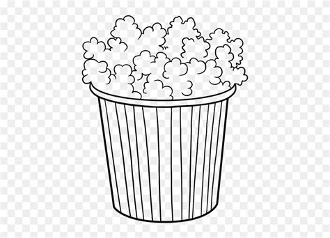 draw popcorn easy vertical  drawing clipart