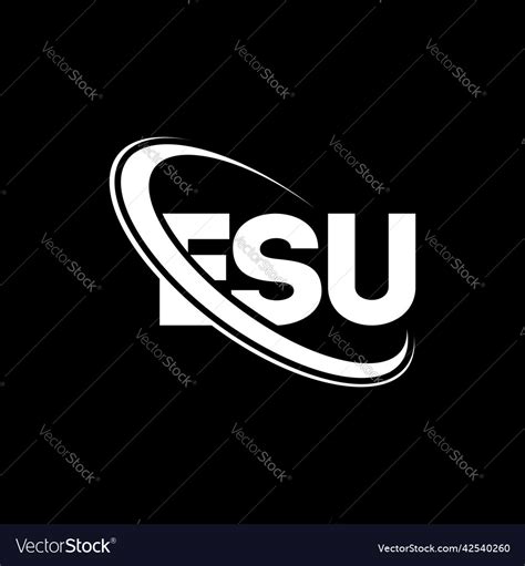 Esu logo letter design Royalty Free Vector Image