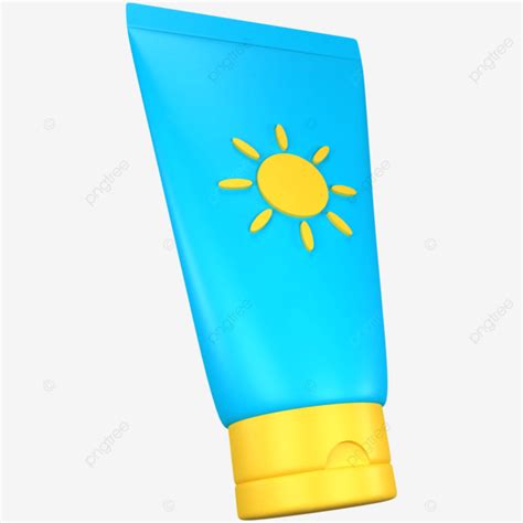 3d Sunscreen Illustration Design Element With Summer Theme Render