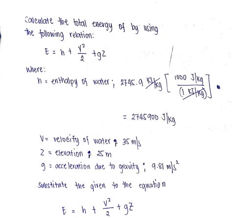 Solved In A Pipe A Saturated Water Vapor At C Enthalpy H