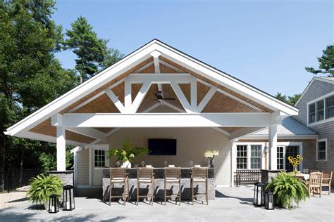 Duxbury Vaulted Veranda Outdoor Kitchen | Woodland Builders