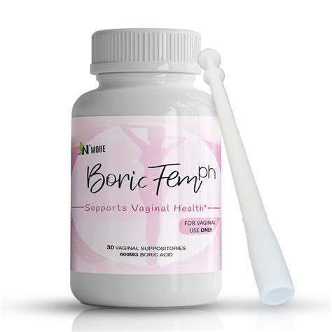 Boric Acid Vaginal Suppositories 30 Count 600mg 100 Pure Made In