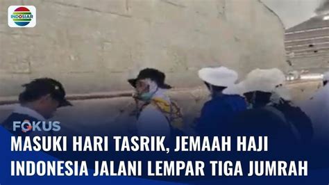 Jemaah Haji Indonesia Mulai Menjalani Lempar Tiga Jumrah Fokus