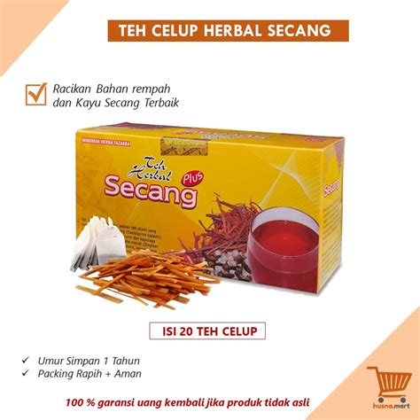 Jual Teh Celup Kayu Secang Plus Minuman Herbal Kesehatan Daya Tahan