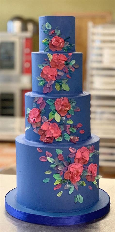 Creative Wedding Cakes That Are So Pretty Bright Blue Wedding Cake