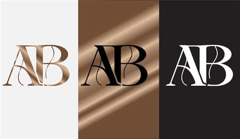 Letra Inicial Ab Design De Logotipo Criativo S Mbolo Moderno Monograma