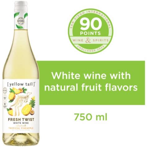 Yellow Tail Fresh Twist Tropical Pineapple Australia Flavored Wine