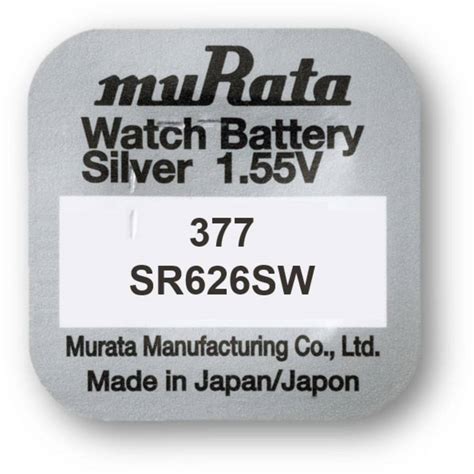 10er Multipack Murata SR626SW PBWW Knopfzelle 377 Silberoxid 26 MAh 1