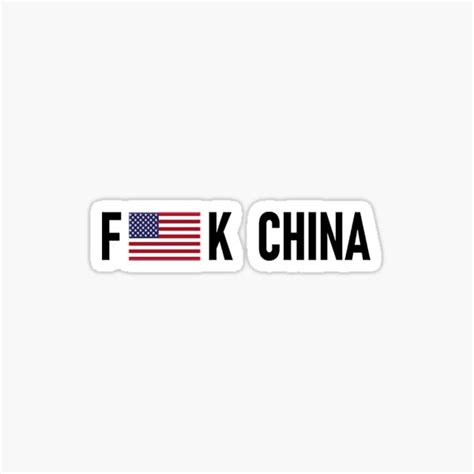 Fuck China Bumper Sticker For Sale By DailyProduct Redbubble