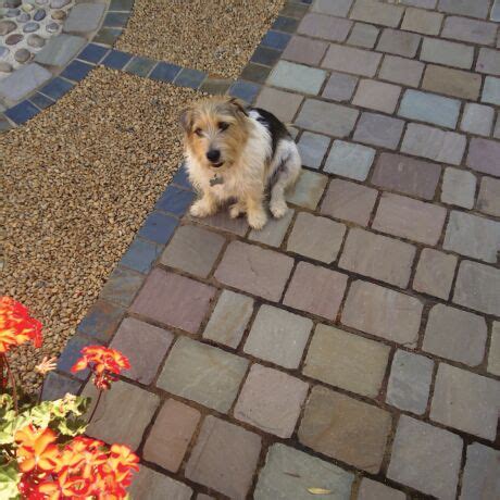 Raj Blend Autumn Brown Sandstone Setts 100 X 100 Mm Driveway Stone