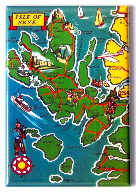 Isle of Skye Scotland Map Fridge Magnet - Etsy