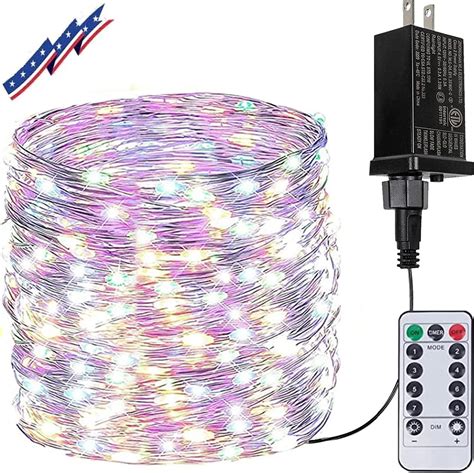 Outdoor Globe String Lights 23 Feet 50 LED Hanging Lights With 8 Modes