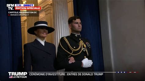 Investiture de Donald Trump Melania Trump arrive à la cérémonie dans