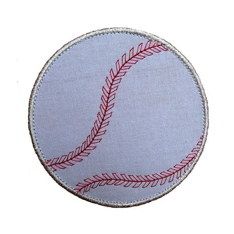 Baseball Machine Embroidery Applique Design Pattern In 3 Sizes Etsy