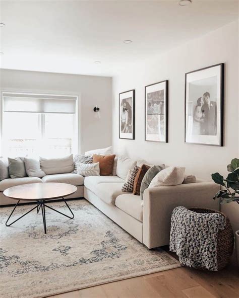 Beige Sectional With Neutral Throw Pillows Soul And Lane