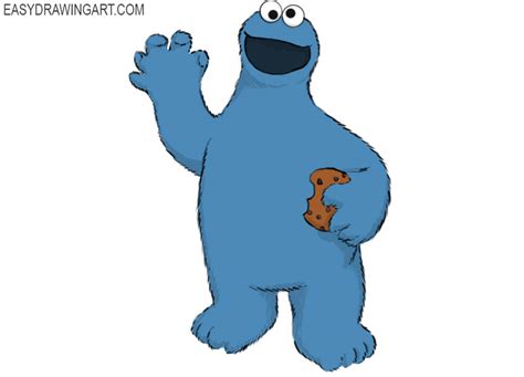 How To Draw Cookie Monster Easy Drawing Art