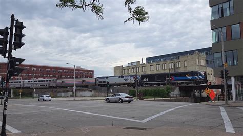 Amtrak Empire Builder 7 With Siemens Alc 42 301 And Ge P40dc 815