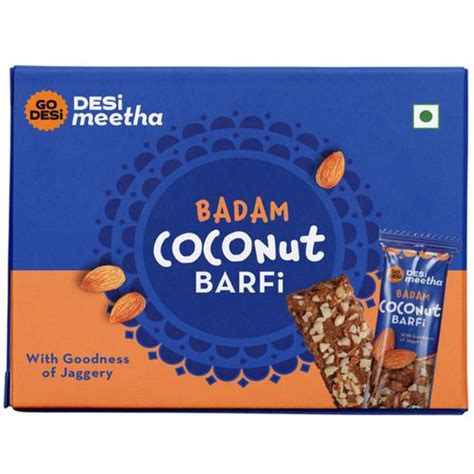 Buy GO DESi Badam Coconut Barfi With Jaggery Online At Best Price Of Rs