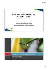 FIXED AND VARIABLE COST 5 6 2 2012 FIXED AND VARIABLE COST II