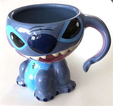 Disney Parks Stitch Figurine Ceramic Mug New Mugs Glasses