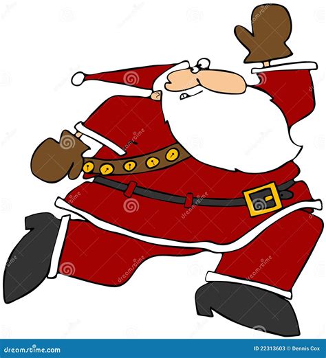 Running Santa Stock Illustration Illustration Of Holiday 22313603