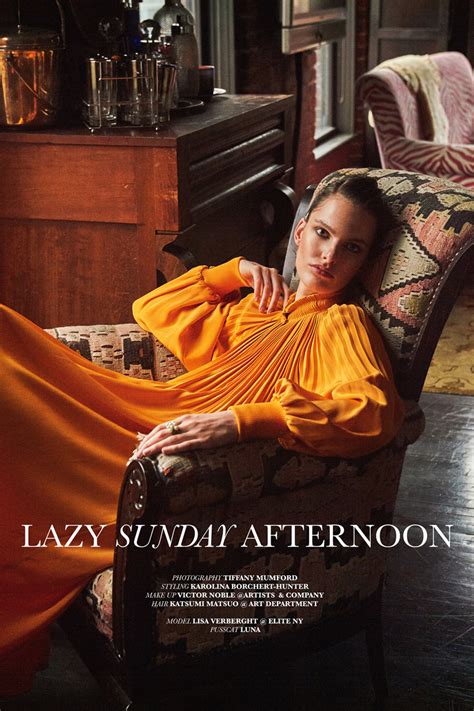 Editorial Lazy Sunday Afternoon Lofficiel Australia