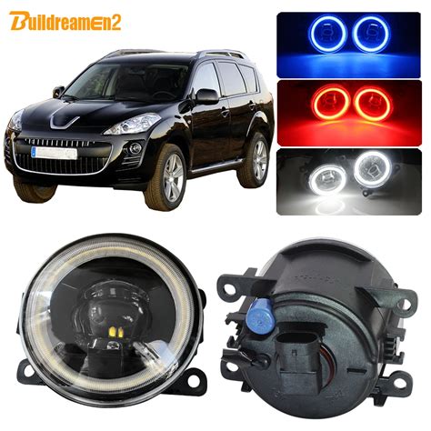 Buildreamen2 Car Led Fog Light Lens Angel Eye Daytime Running Light 12v