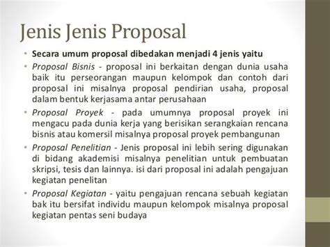 Jenis Jenis Proposal