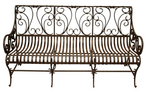 WROUGHT IRON GARDEN BENCH - Redlands Antique Auction