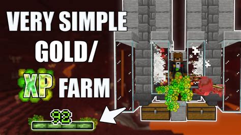 Minecraft Zombified PIGLIN XP GOLD Farm AFK Tutorial 1 18 YouTube