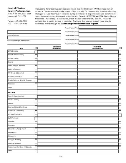 121 Condition Of Rental Property Checklist Page 2 Free To Edit Download And Print Cocodoc