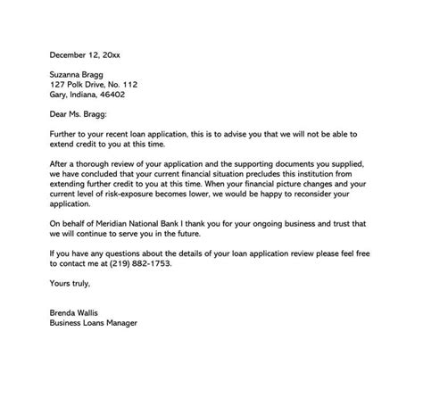 Loan Application Rejection Letter (15+ Sample Letters)