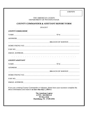 Fillable Online County Cmdr Adj Form Fax Email Print PdfFiller