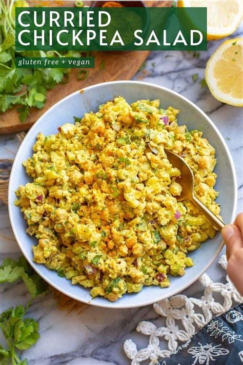 Curried Chickpea Salad Recipe Chickpea Recipes Clean Eating Salads Healthy