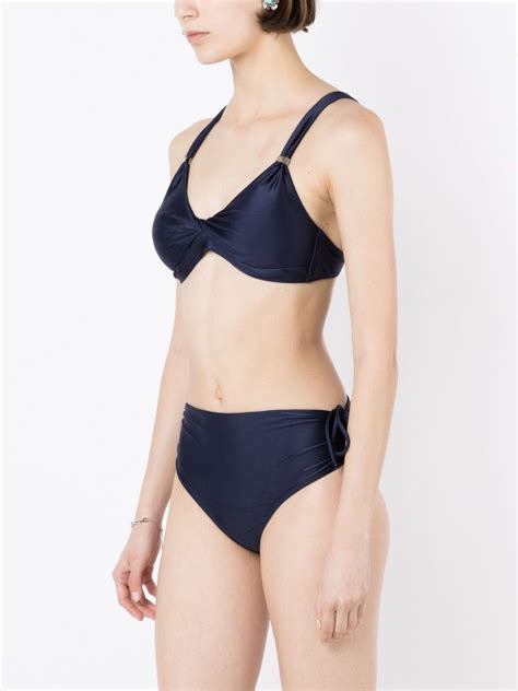 Lygia Nanny Marcela Two Piece Bikini Set In Blue Modesens