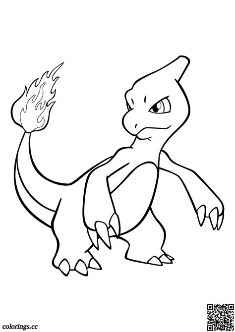 Pokemon Charmeleon Printable Coloring Pages