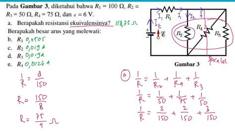 Menghitung Resistansi Ekuivalen Dari Empat Buah Resistor Seri Dan Paralel Mudah Youtube
