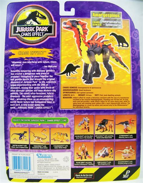 Jurassic Park Chaos Effect Kenner Amargospinus Mint On Card