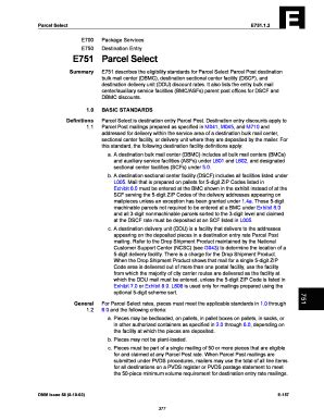 Fillable Online Parcel Select Dscf Form Fax Email Print Pdffiller